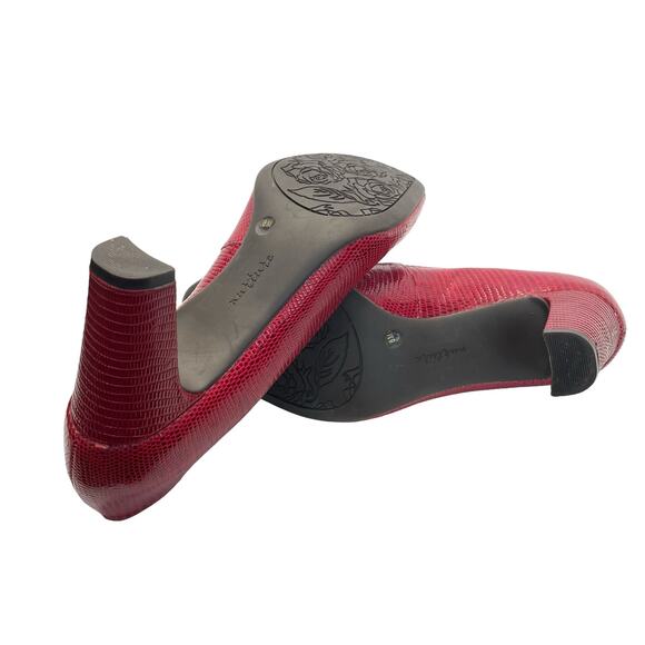 Nurture Maren Red Leather Lizard Heels (8M) - Picture 8 of 11